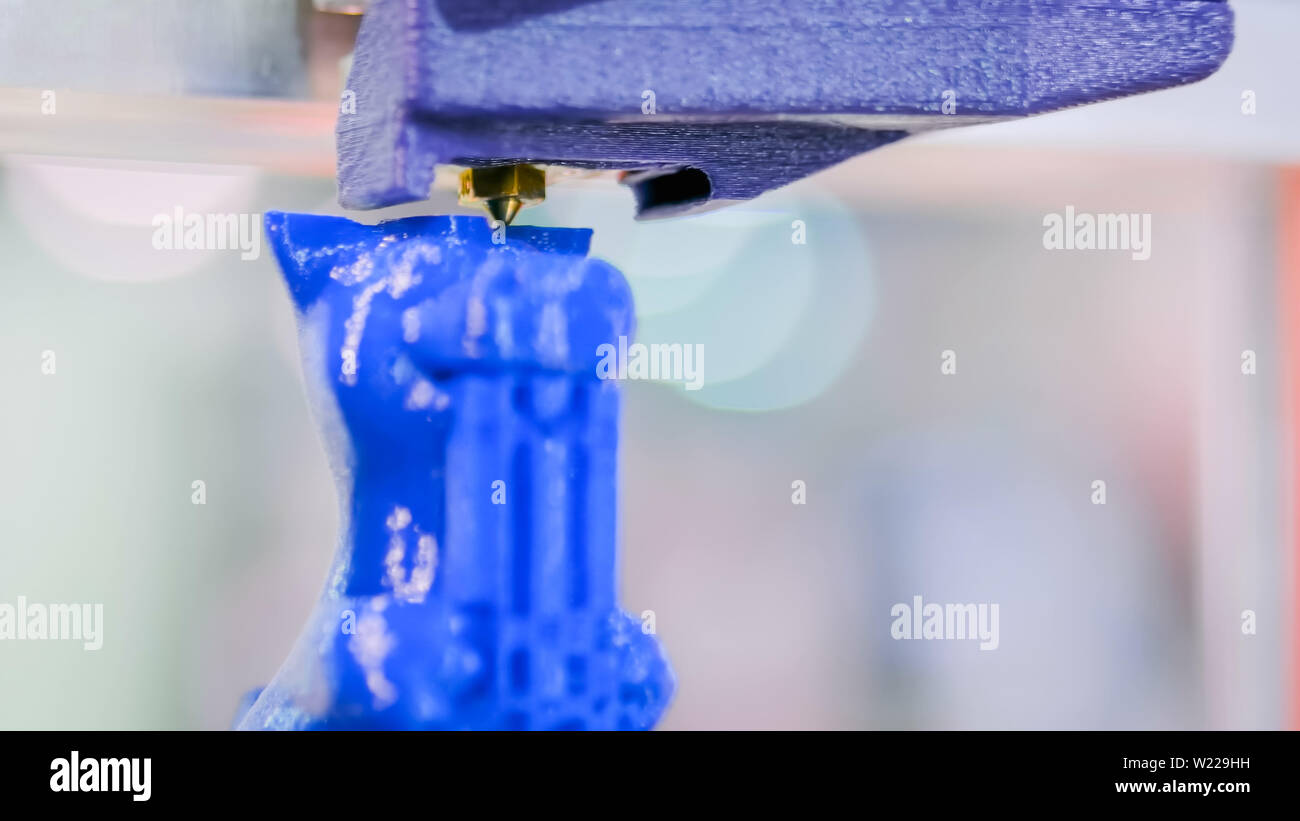 Sample Machining Prints Three dimensional printing machine prints physical 3D model Stock Photo ...