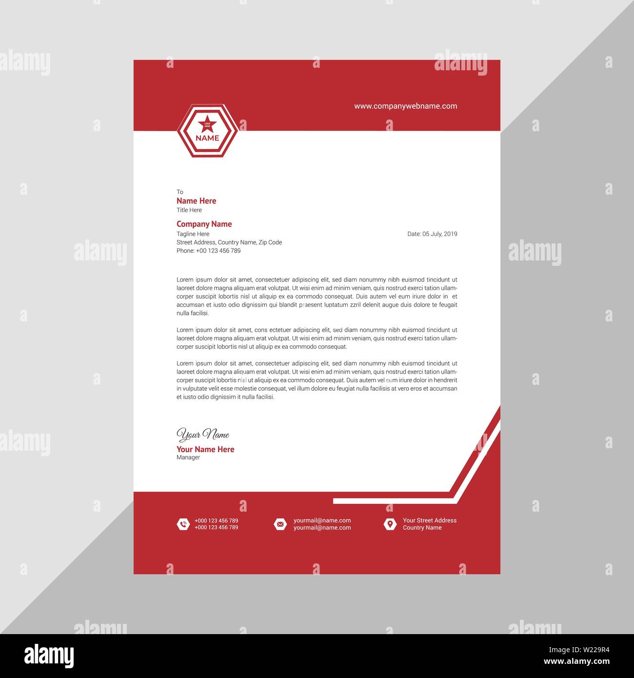 Letterhead Vector Vectors High Resolution Stock Photography and Intended For Photography Letterhead Templates