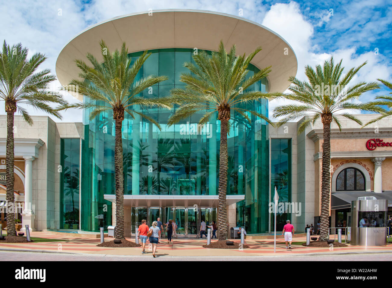 Orlando, Florida. June 6, 2019 . Main entrance to The Mall at Millenia  Stock Photo - Alamy