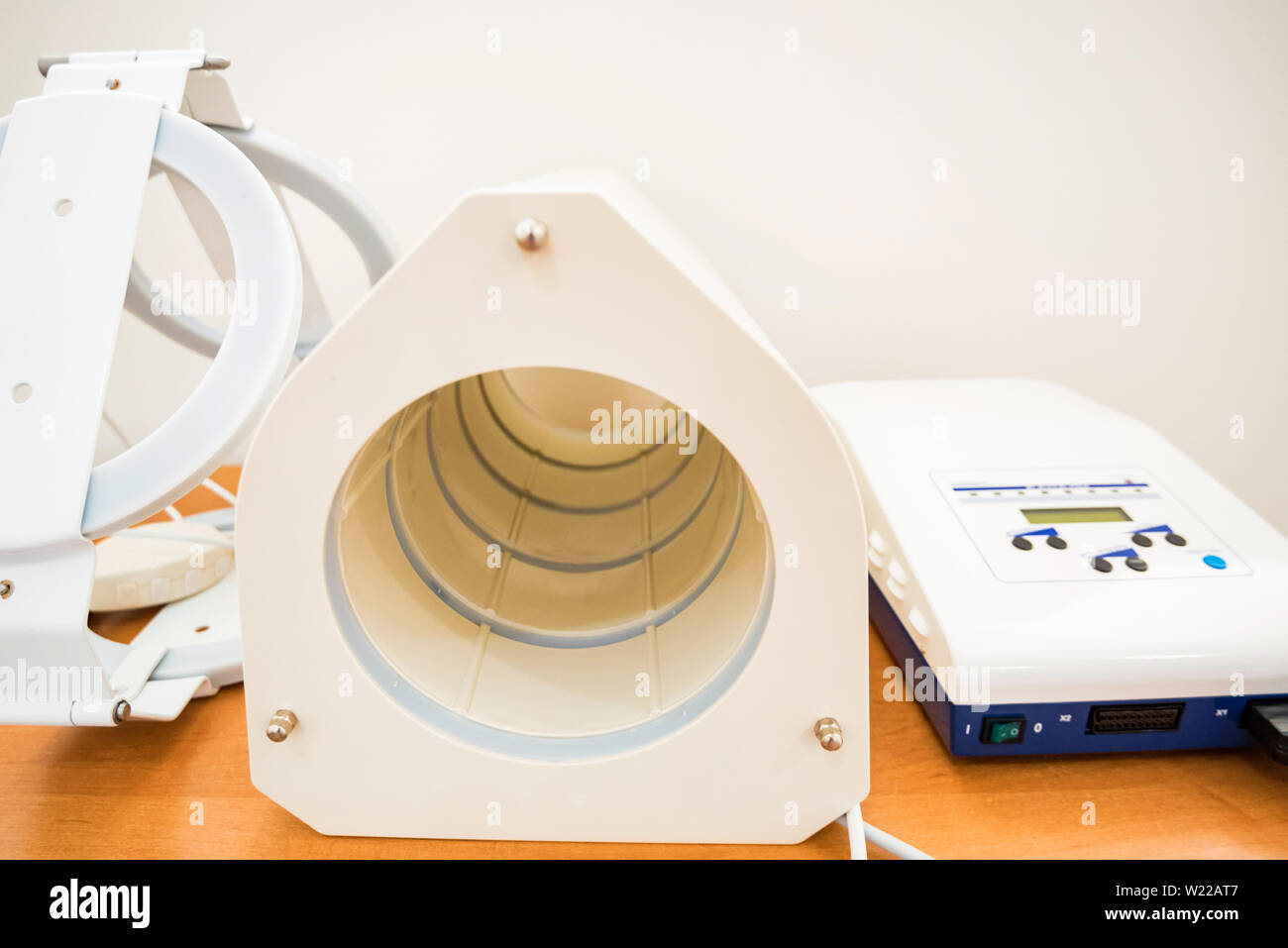 View of therapy machine in hospital. Healthcare equipment