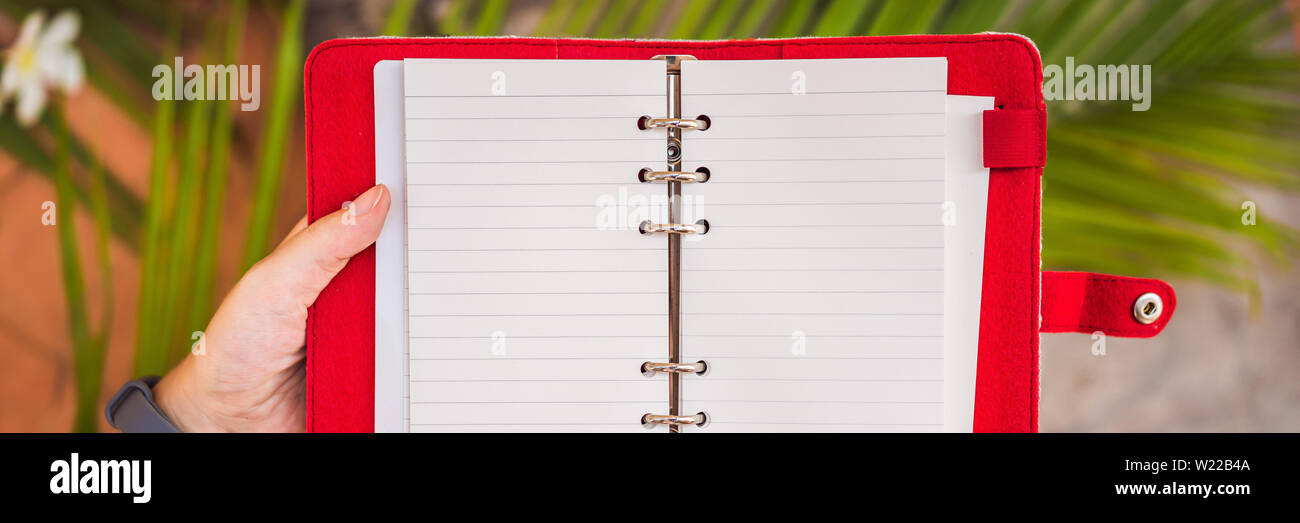 Notepad And Stationery On Wooden Background Planner For Business