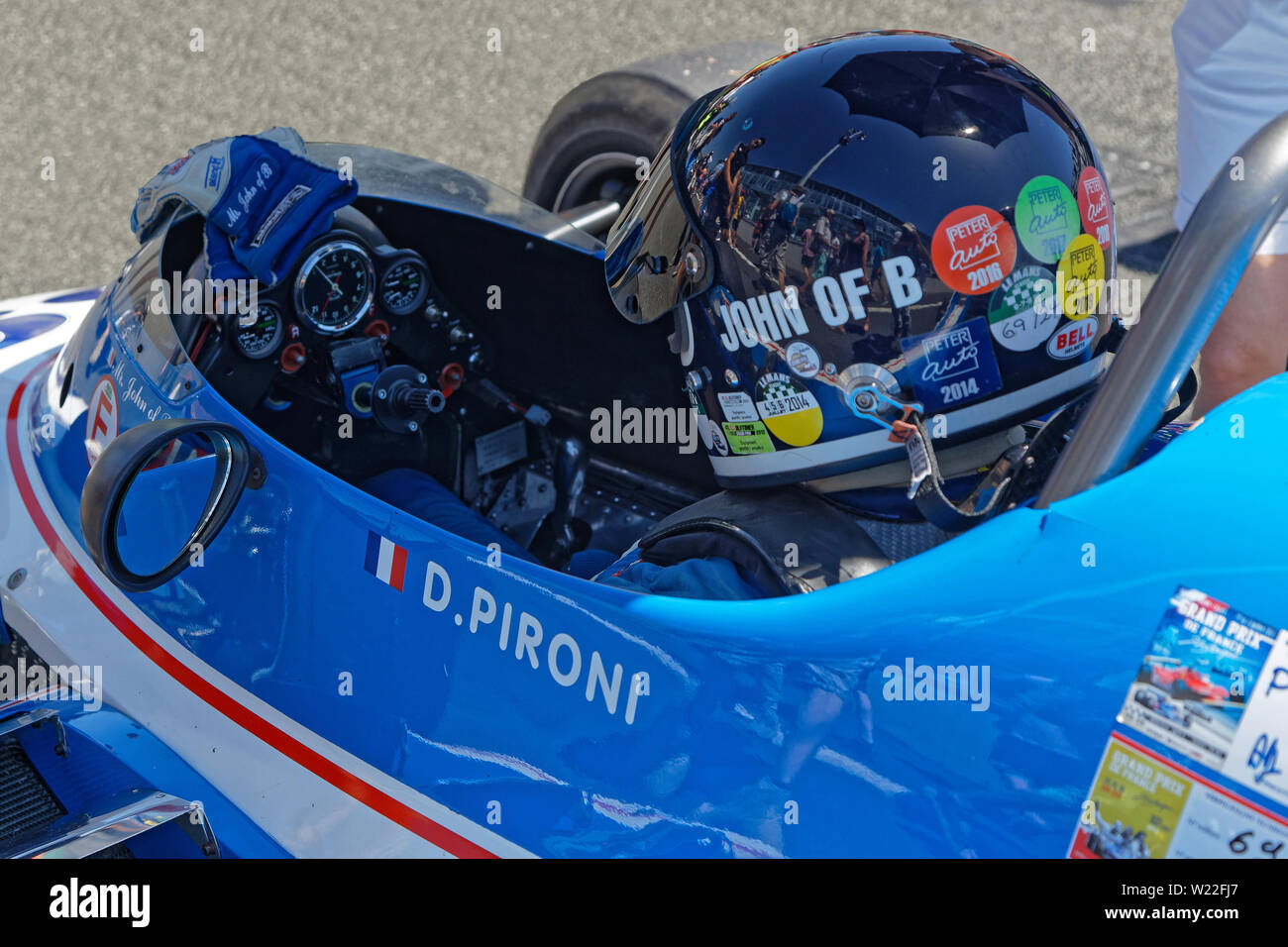 MAGNY-COURS, FRANCE, June 29, 2019 : Driver on starting grid. French ...