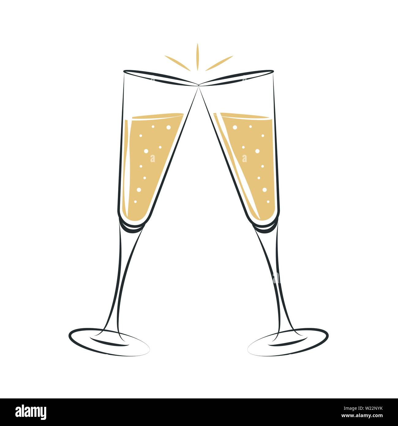 toasting with champagne celebration design vector illustration EPS10 Stock Vector