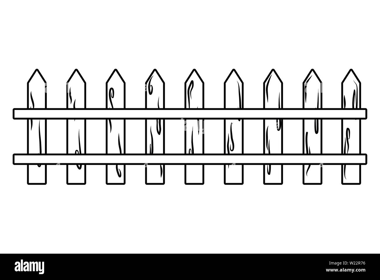 Backyard Fence Clipart Outline