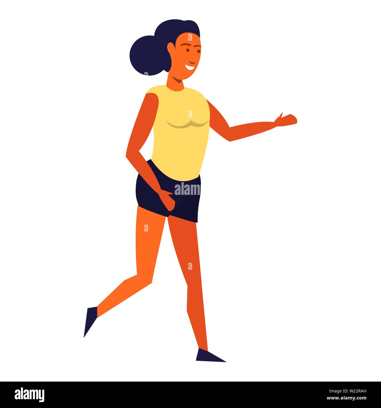 Fitness woman running cartoon isolated Stock Vector Image & Art - Alamy