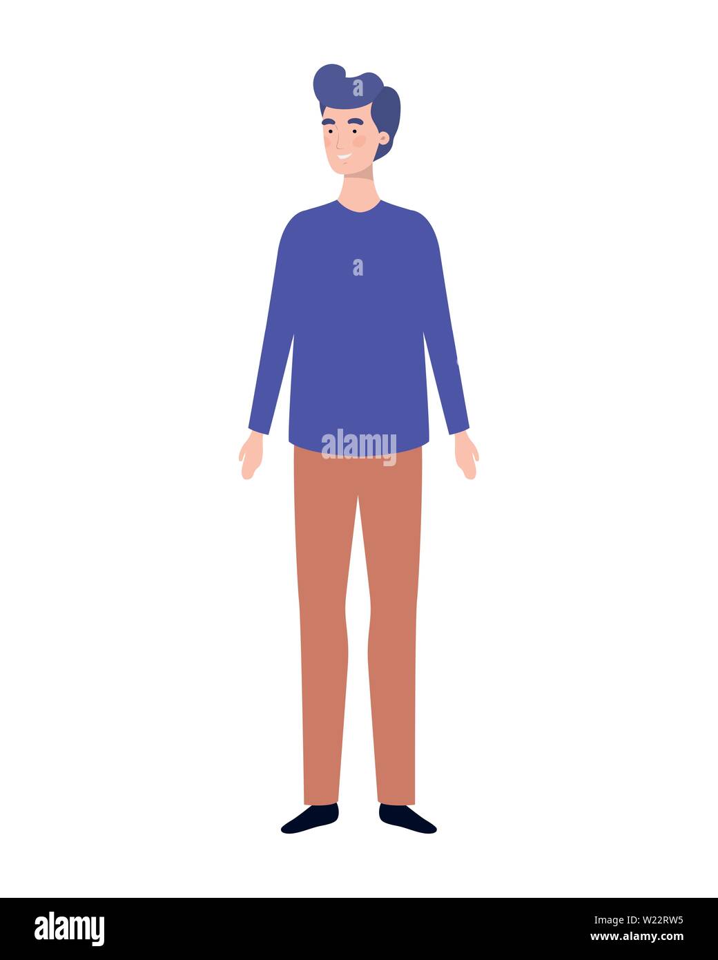 young man standing in white background Stock Vector Image & Art - Alamy