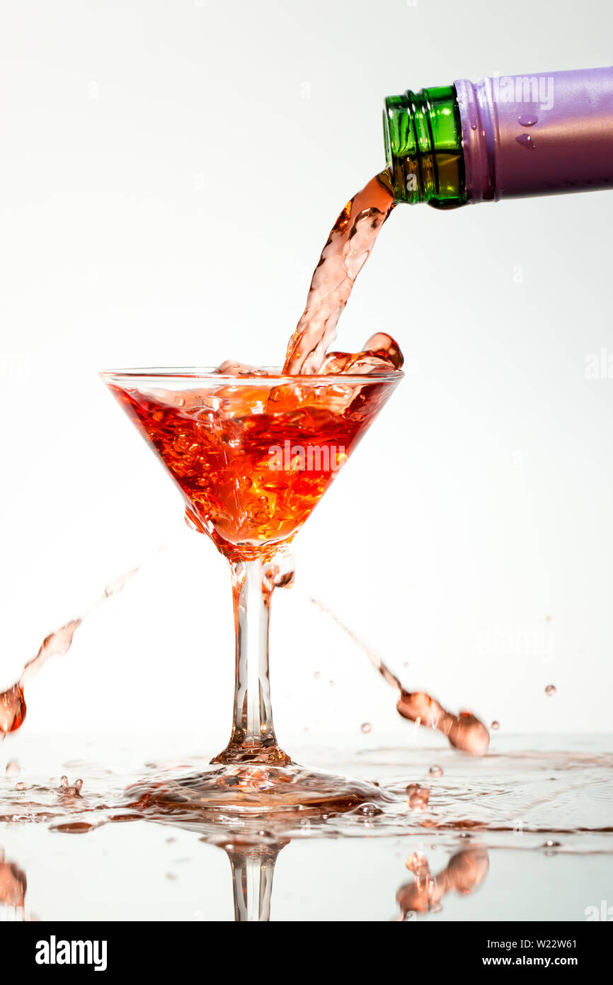 Empty wine glass. isolated on a white background Stock Photo