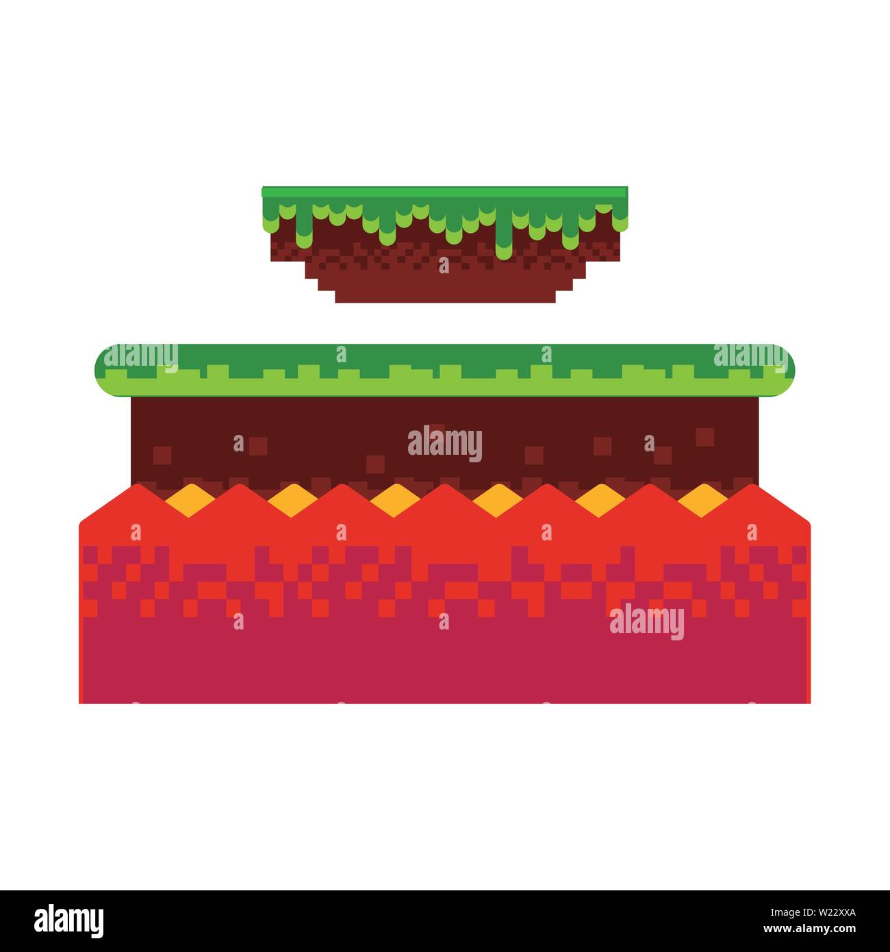 Retro videogame scenery with terrain Stock Vector Image & Art - Alamy