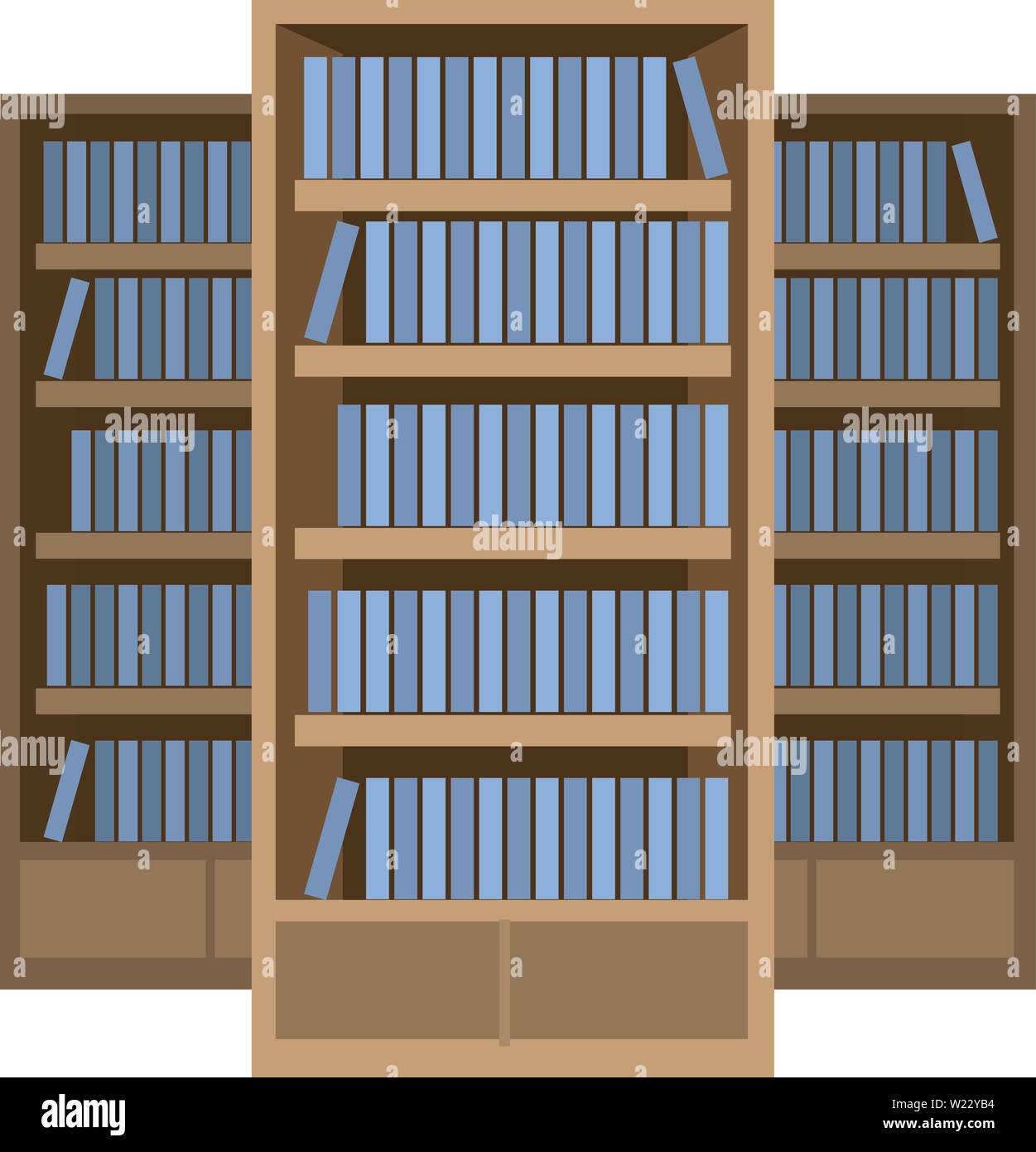library bookshelf with full bookshelves Stock Photo Alamy