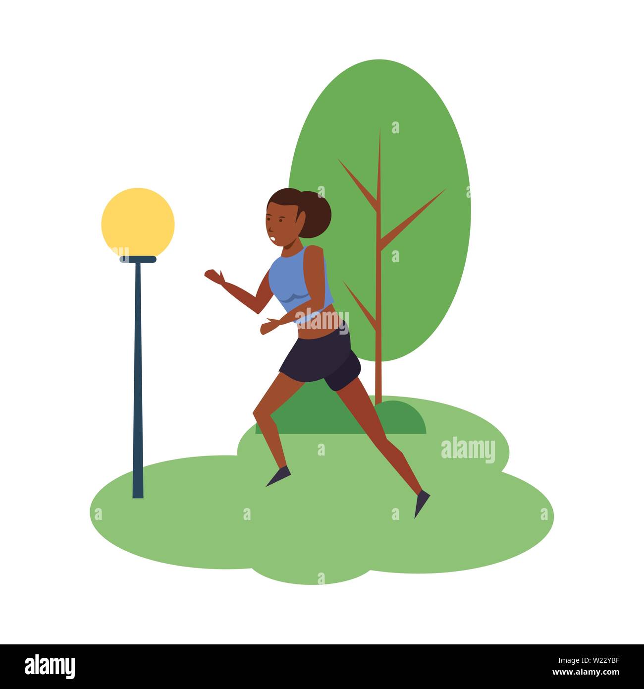Fitness woman running cartoon isolated Stock Vector Image & Art - Alamy