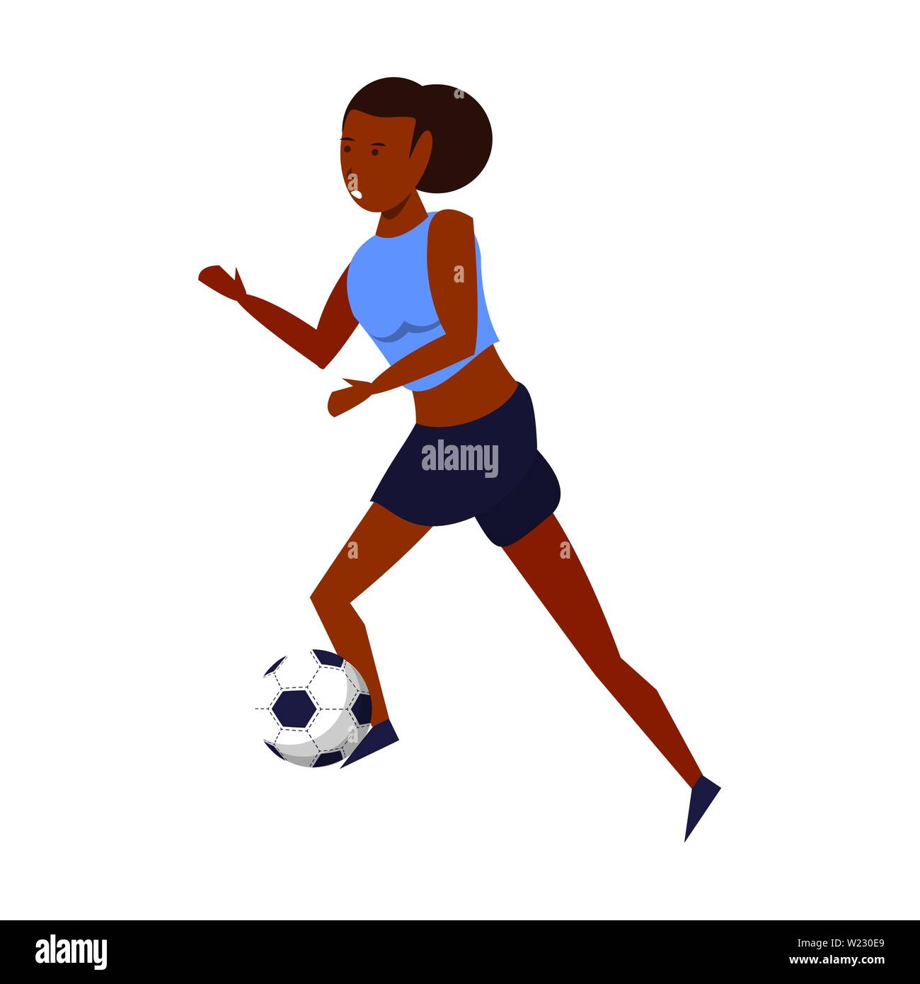 Woman playing with soccer ball isolated Stock Vector Image & Art - Alamy