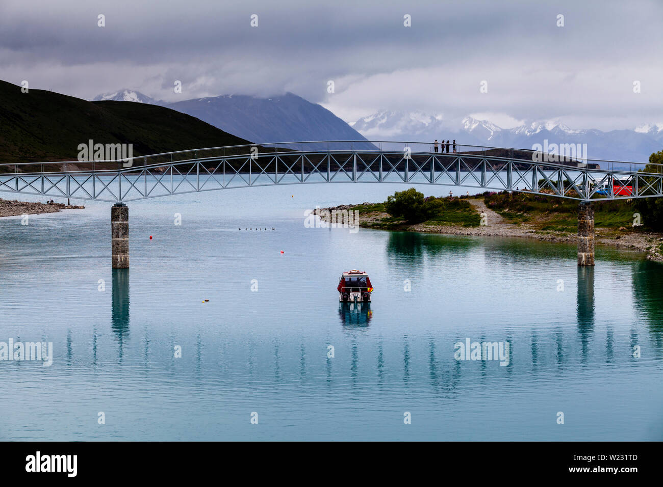 Lake Tekapo, Canterbury Region, South Island, New Zealand Stock Photo