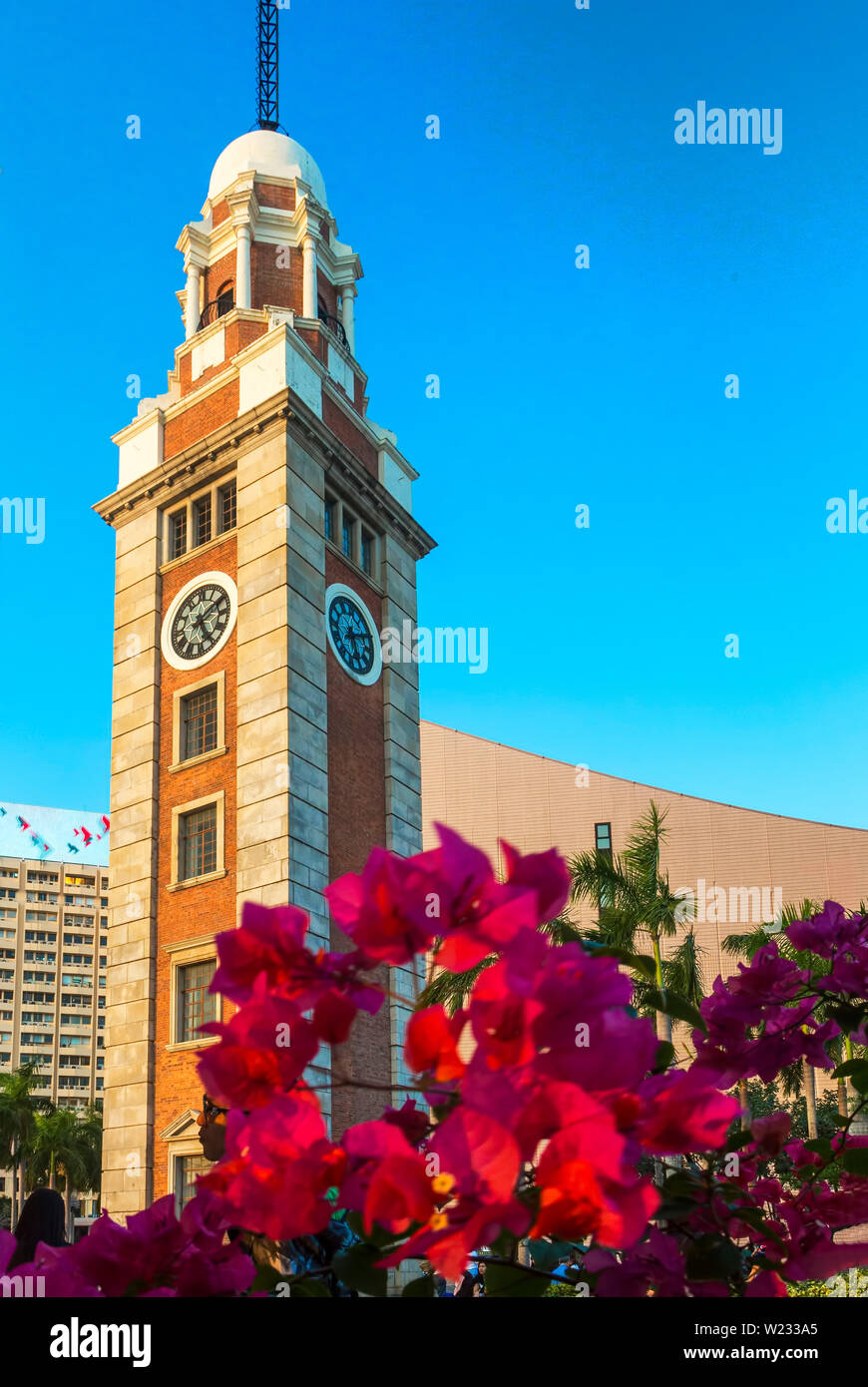 Victorian, Clock Tower, Tsim Sha Tsui, Kowloon, Hong Kong, SAR, China Stock Photo