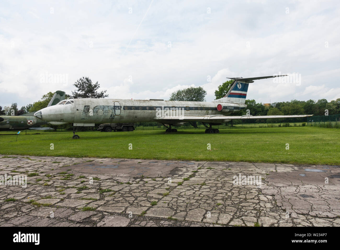 Tupolev Tu-134 Soviet Union Twin Jet Airliner at the Aircraft Museum Krakow, Poland, Europe. Stock Photo