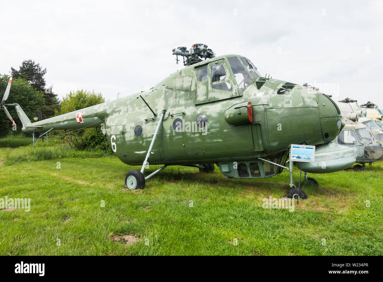 Mil Mi-4ME Anti Submarine Helicoptor at the Krakow Aircraft Museum, Krakow, Poland, Europe. Stock Photo