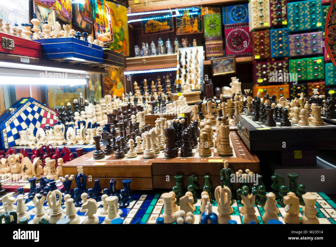 Chess Boards For Sale At Mauerpark Sunday Flea Market Stock Photo -  Download Image Now - iStock