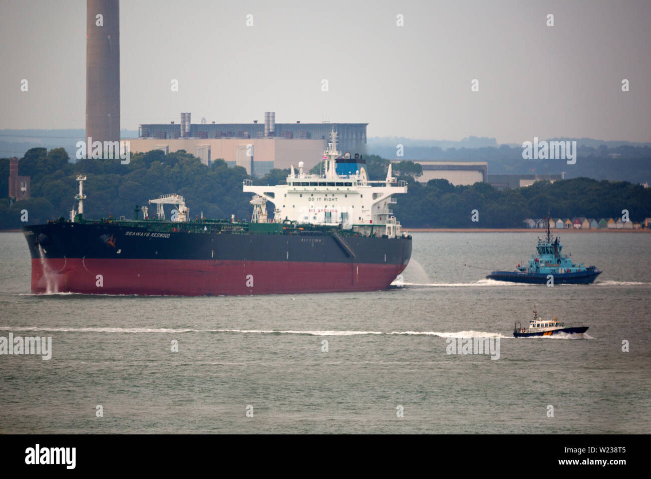 Chemical,Oil,Tanker,Seaways Redwood, Fawley,Refinery, Southampton,The Solent,Cowes,Isle of Wight,England,UK, Stock Photo
