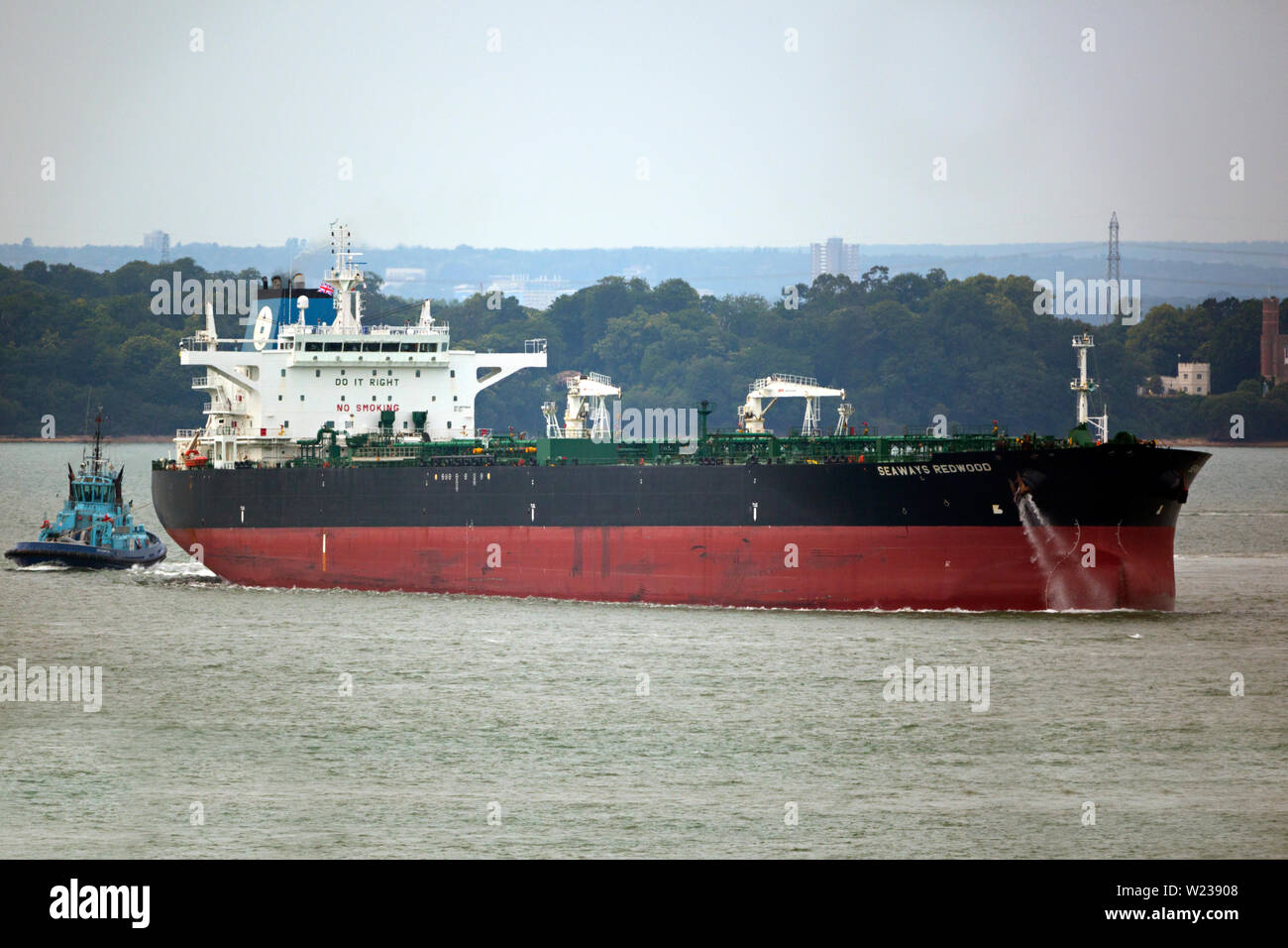 Chemical,Oil,Tanker,Seaways Redwood, Fawley,Refinery, Southampton,The Solent,Cowes,Isle of Wight,England,UK, Stock Photo