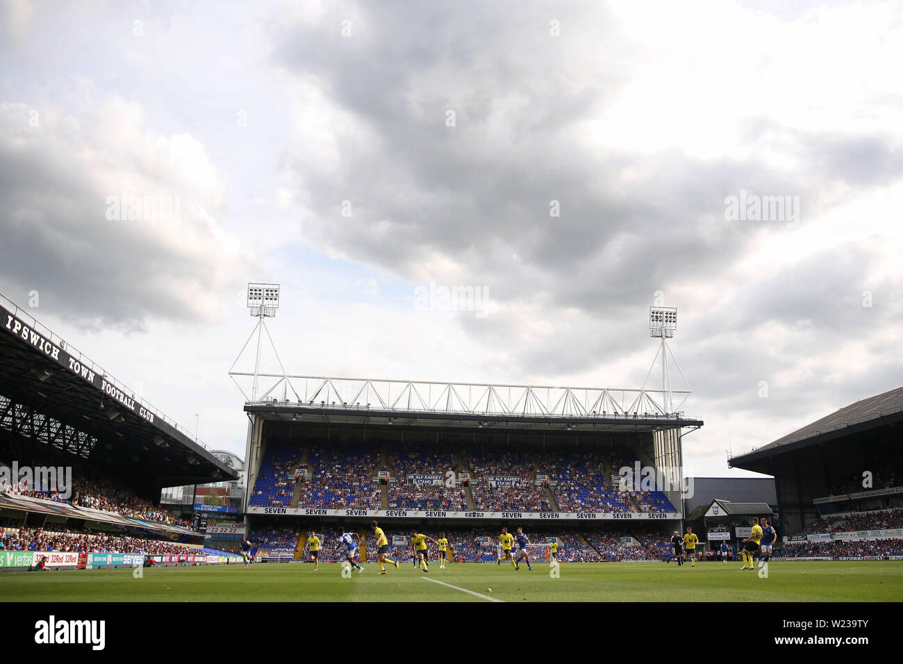 General view of Portman Road, Home of Ipswich Town Football Club during the match - Ipswich Town v Blackburn Rovers, Sky Bet Championship, Portman Road, Ipswich - 4th August 2018 Stock Photo
