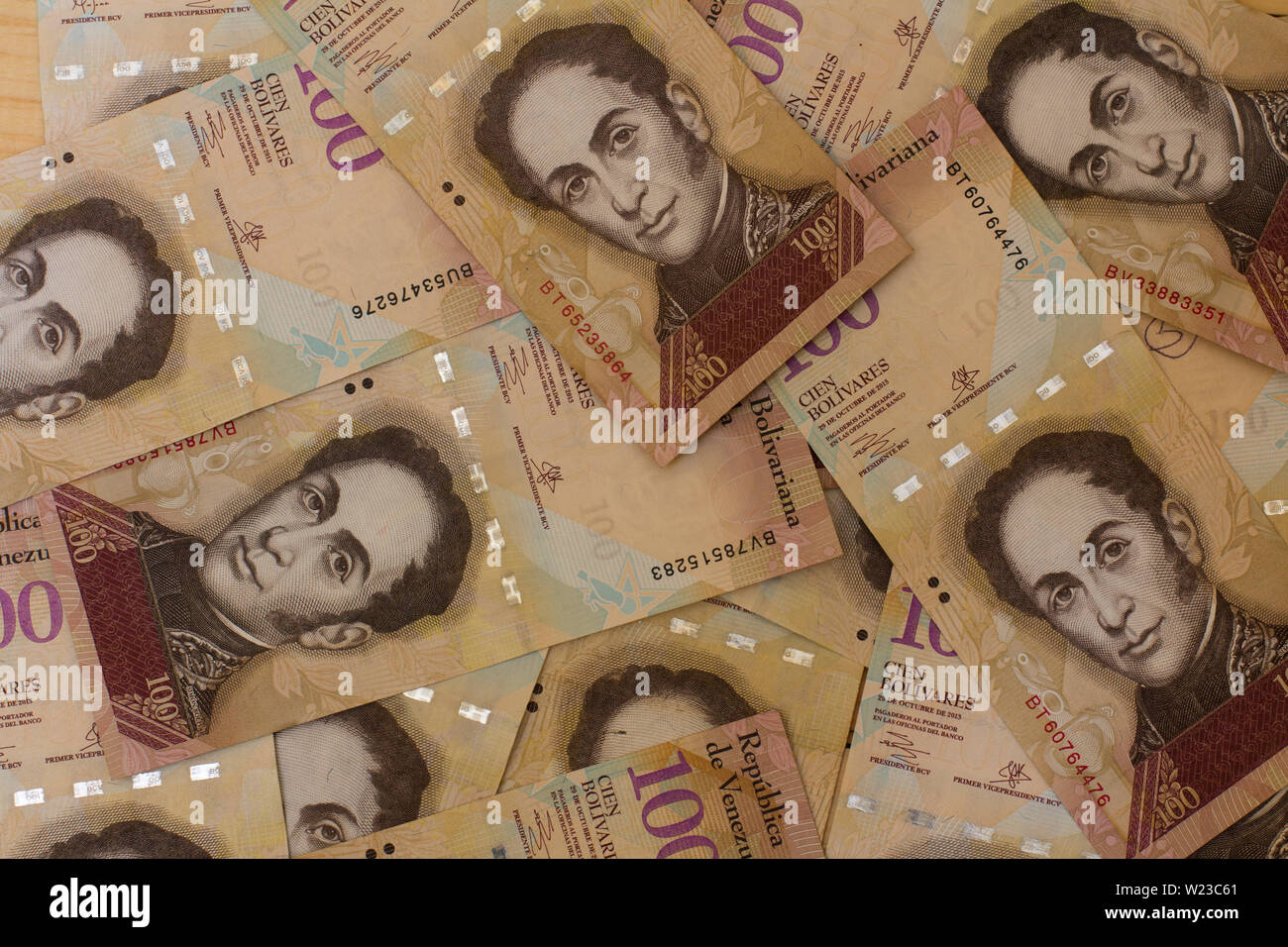 Venezuela, venezuelan currency,money, Bolivares.Bs, 100 Stock Photo Alamy