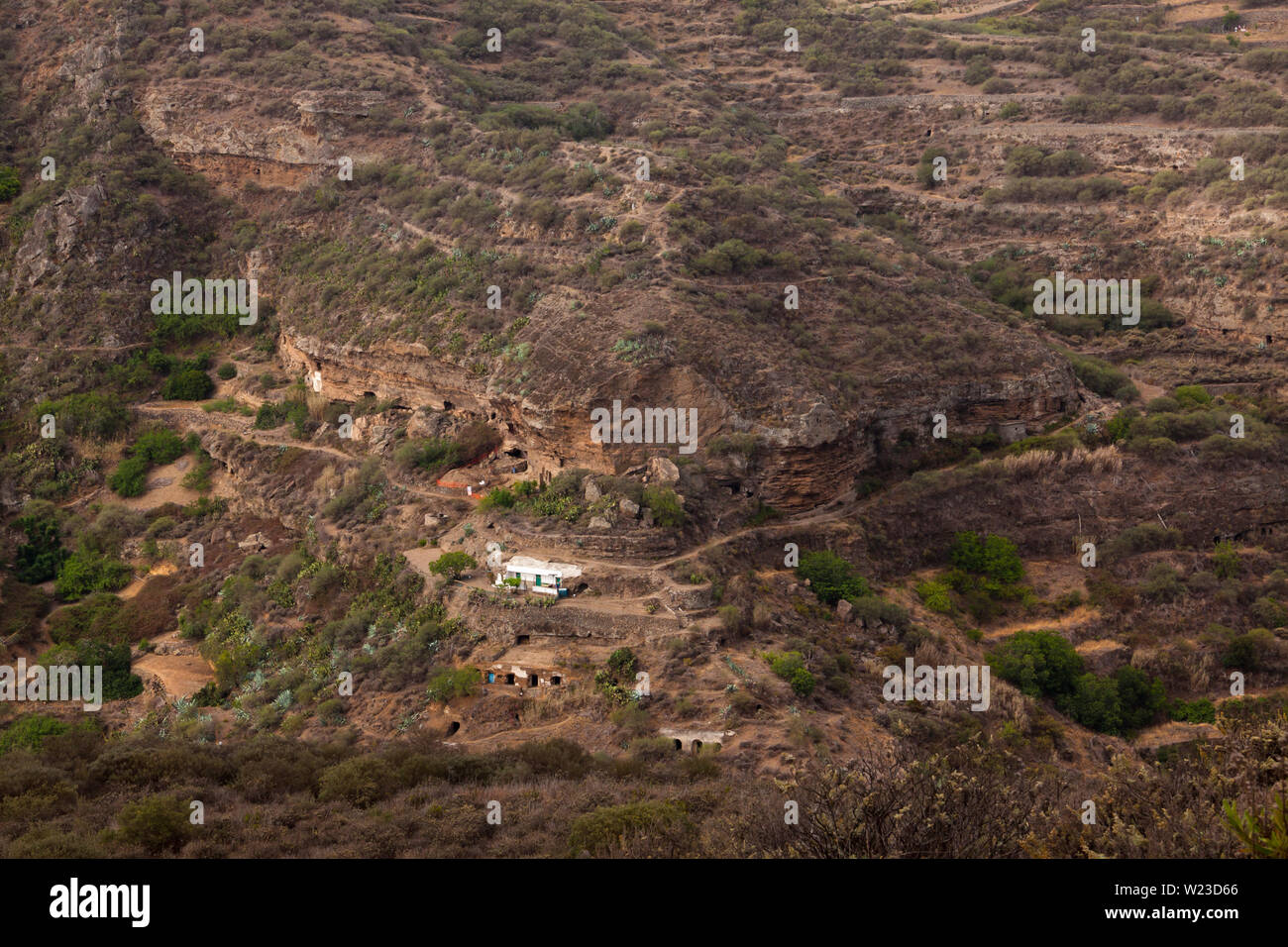Paisaje de Risco Caído, Gran Canaria, Spain - Stock Image