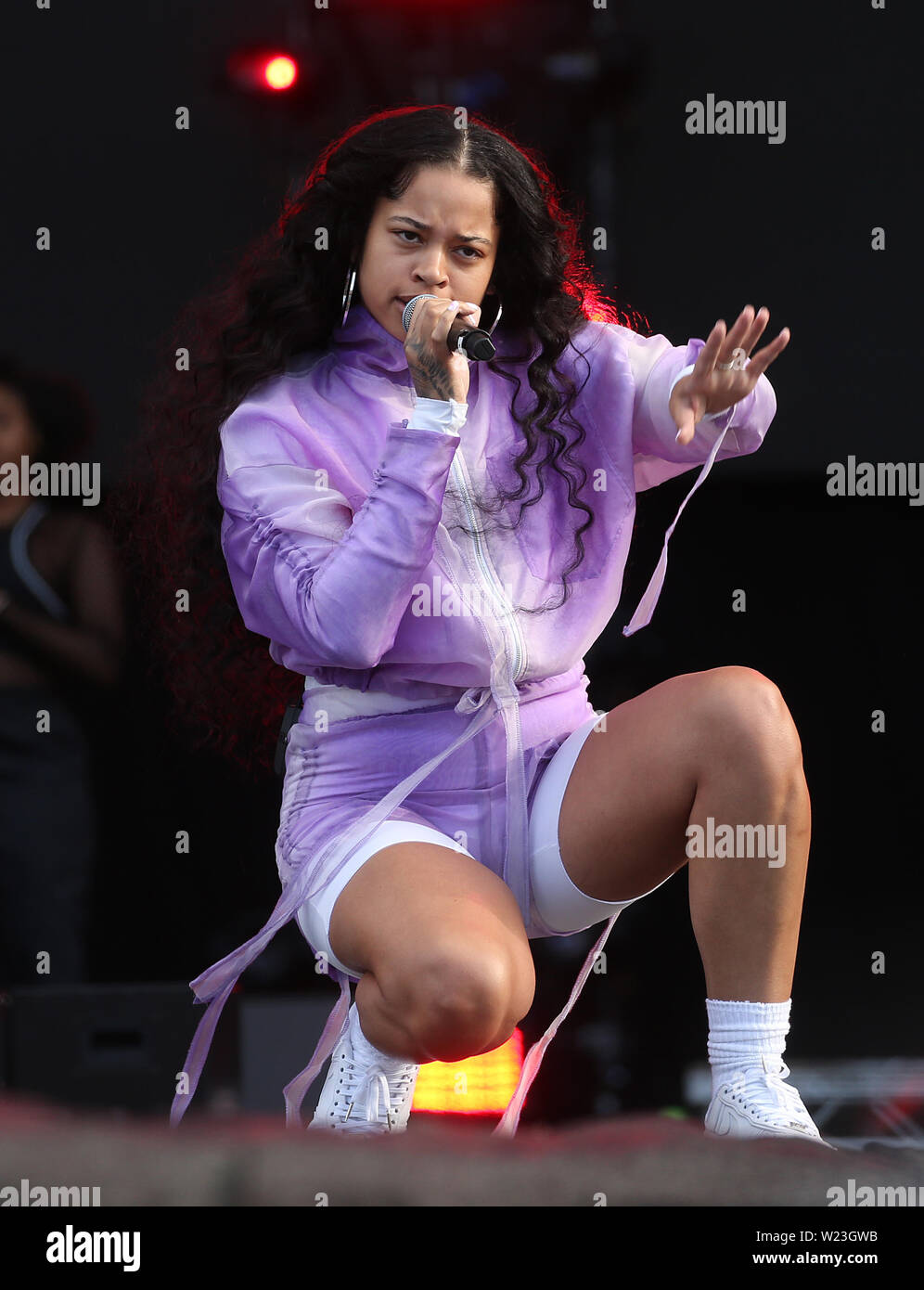 Ella Mai performs on stage on Day 1 of Wireless Festival held at