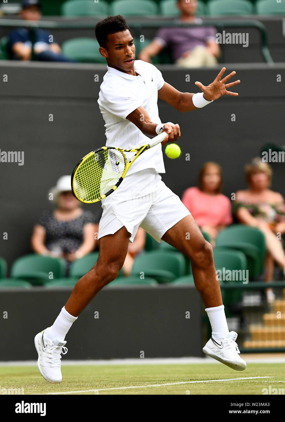 What time is the Djokovic vs. Auger-Aliassime match at Wimbledon 2026?