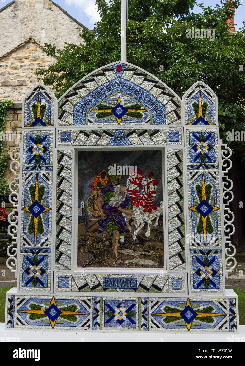 Well dressings at Bakewell 2019 Stock Photo