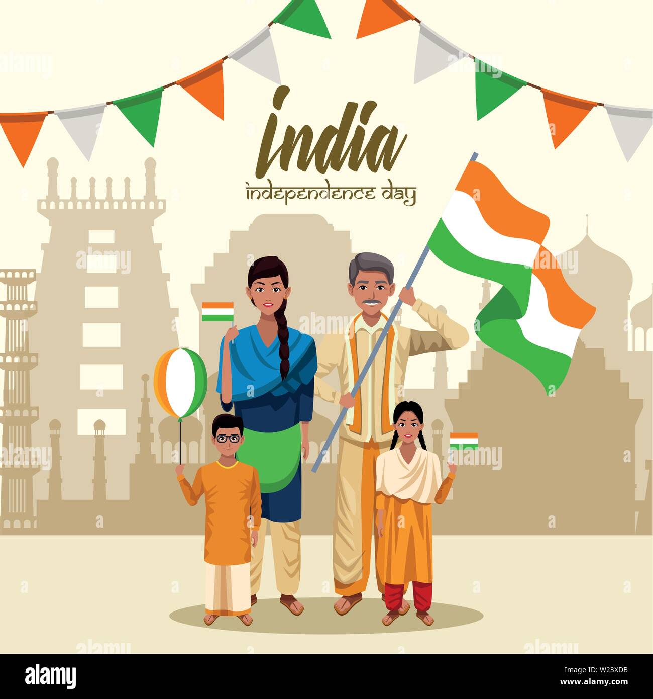India independence day card Stock Vector Image & Art - Alamy