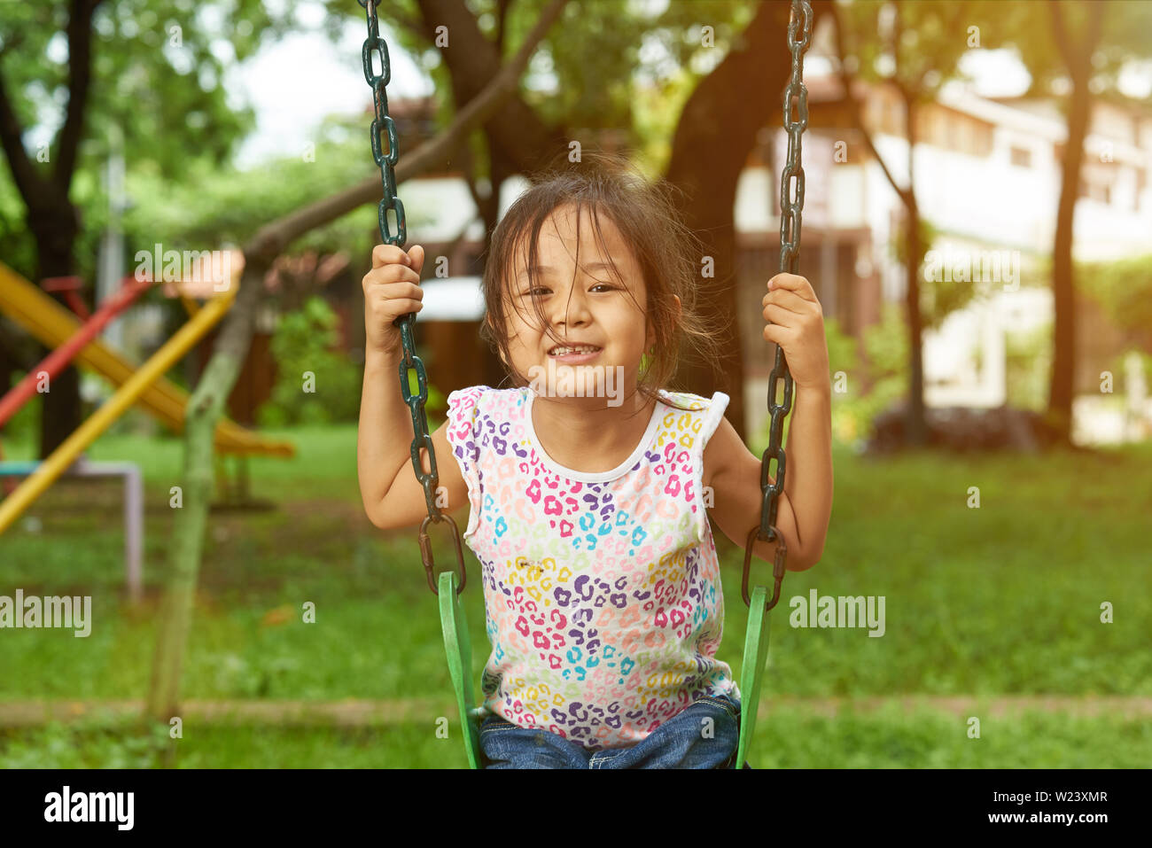 Swinging Kid Asia Stock Photos Swinging Kid Asia Stock