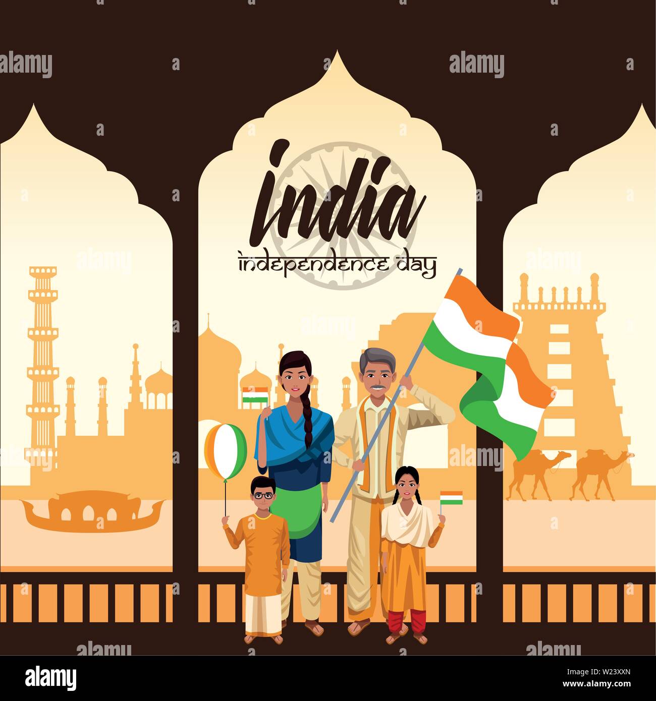 India independence day card Stock Vector Image & Art - Alamy
