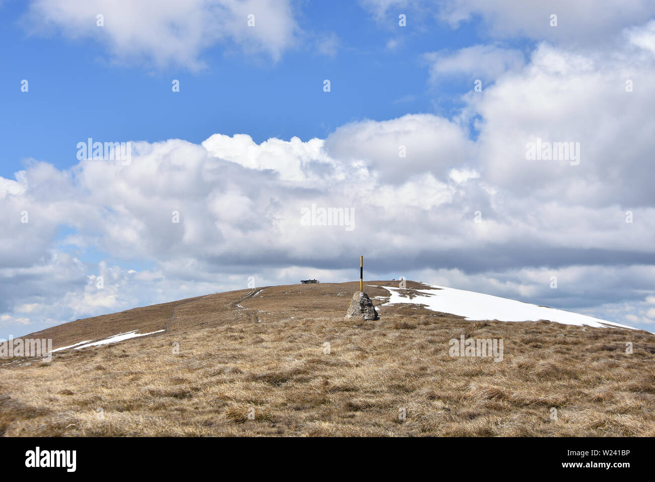 Late spring on Mount Ruen - the highest peak of Osogovo Mountain, Bulgaria Stock Photo