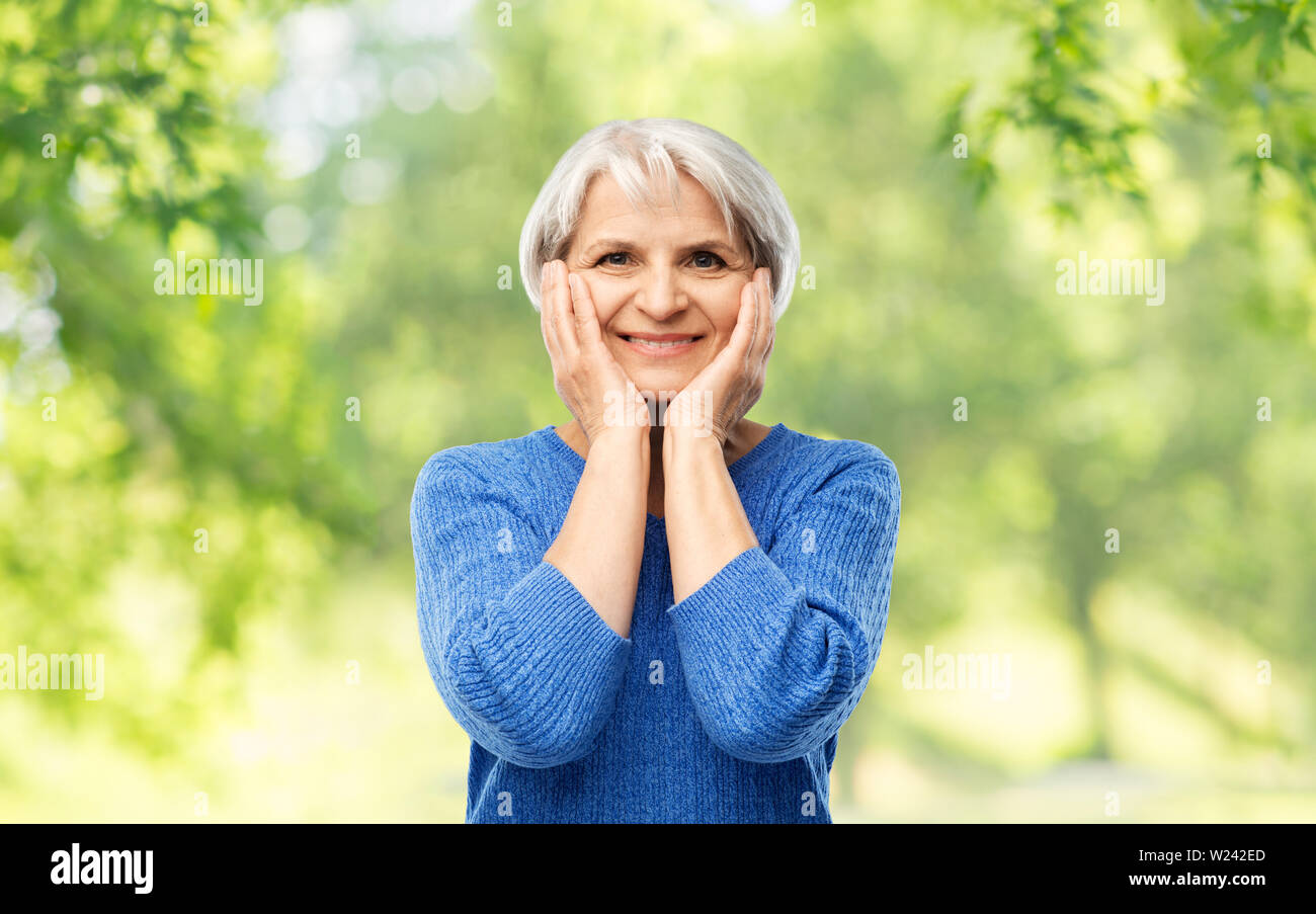 Excited older woman hi-res stock photography and images - Alamy