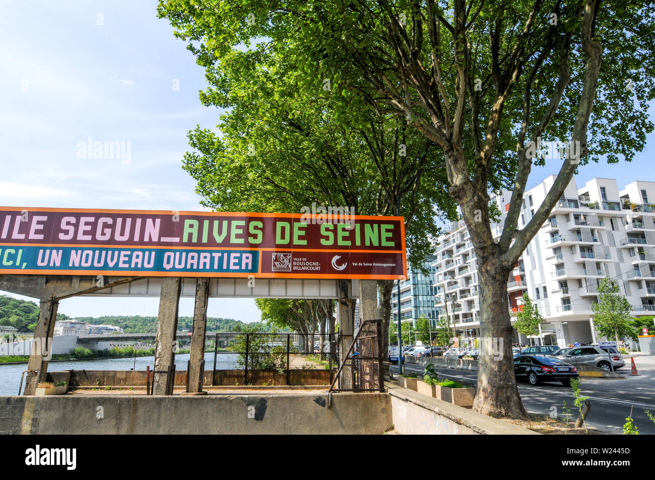 Ile Seguin, Paris, HautsdeSeine, Ile de France, France Stock Photo