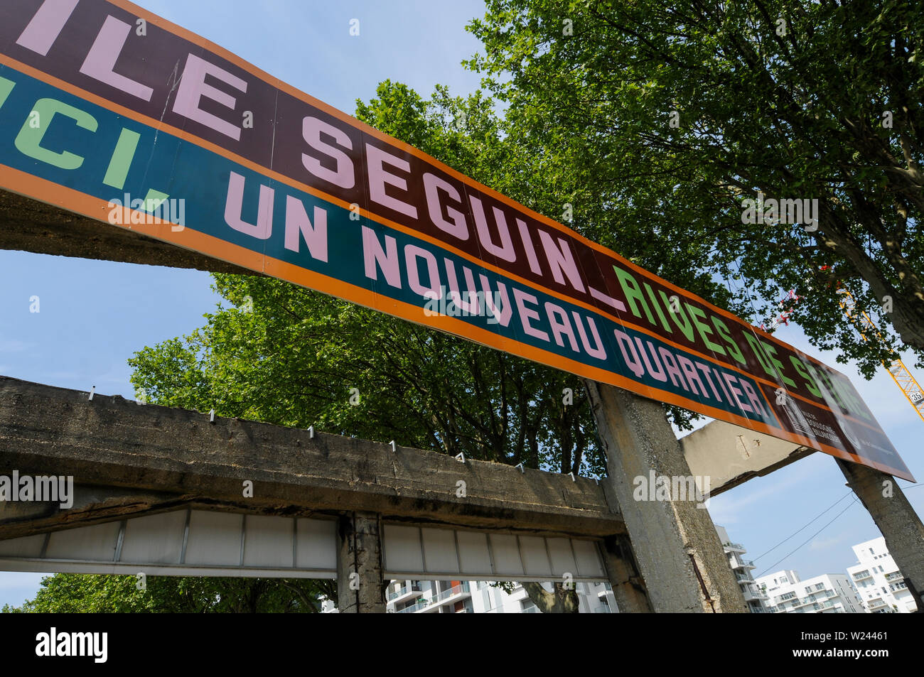 Ile Seguin, Paris, HautsdeSeine, Ile de France, France Stock Photo