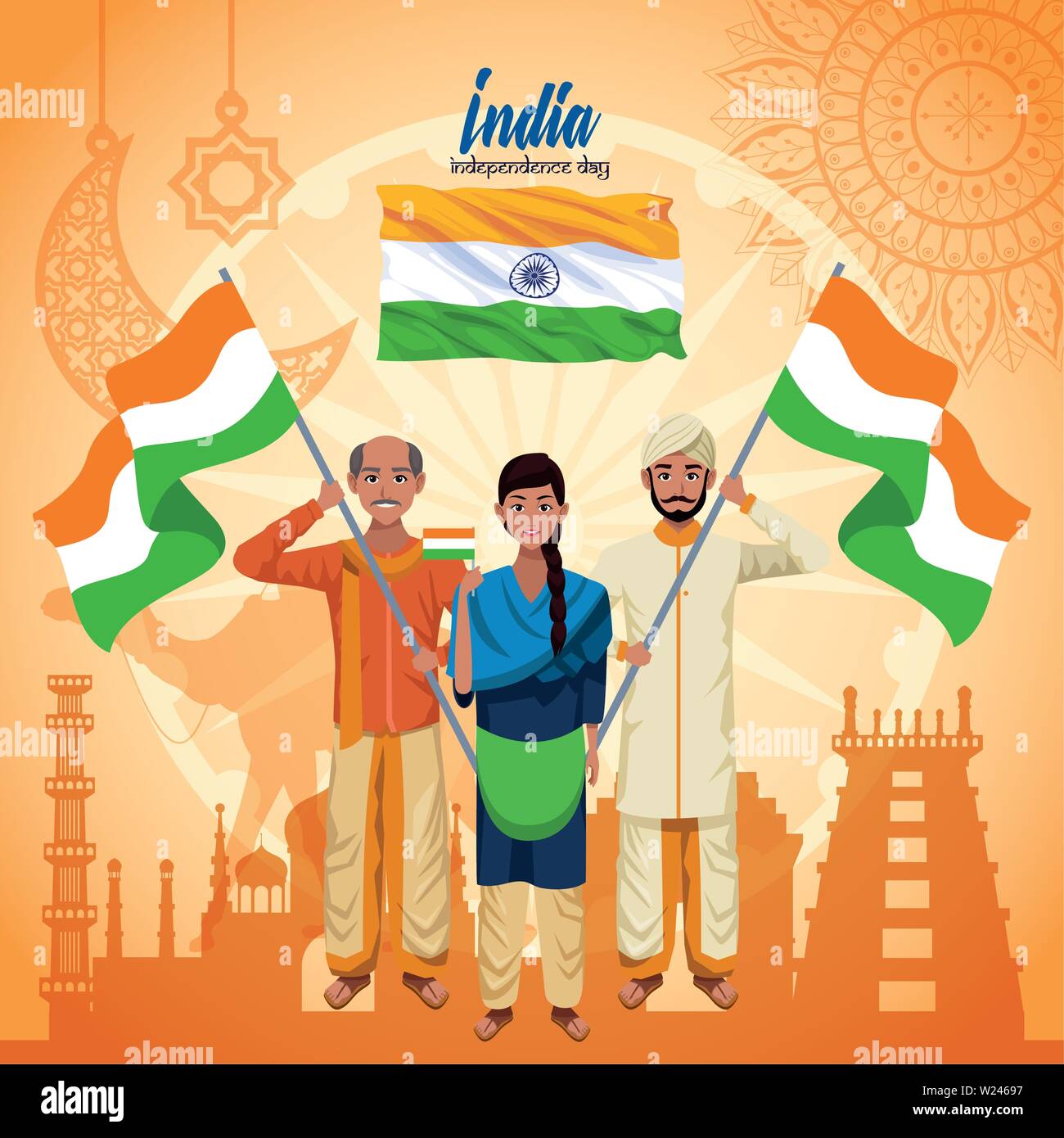 India independence day card Stock Vector Image & Art - Alamy