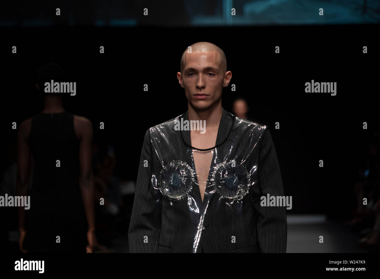 A model walk during Richert Beil show at mbfw Berlin, 02 July 2019 ...