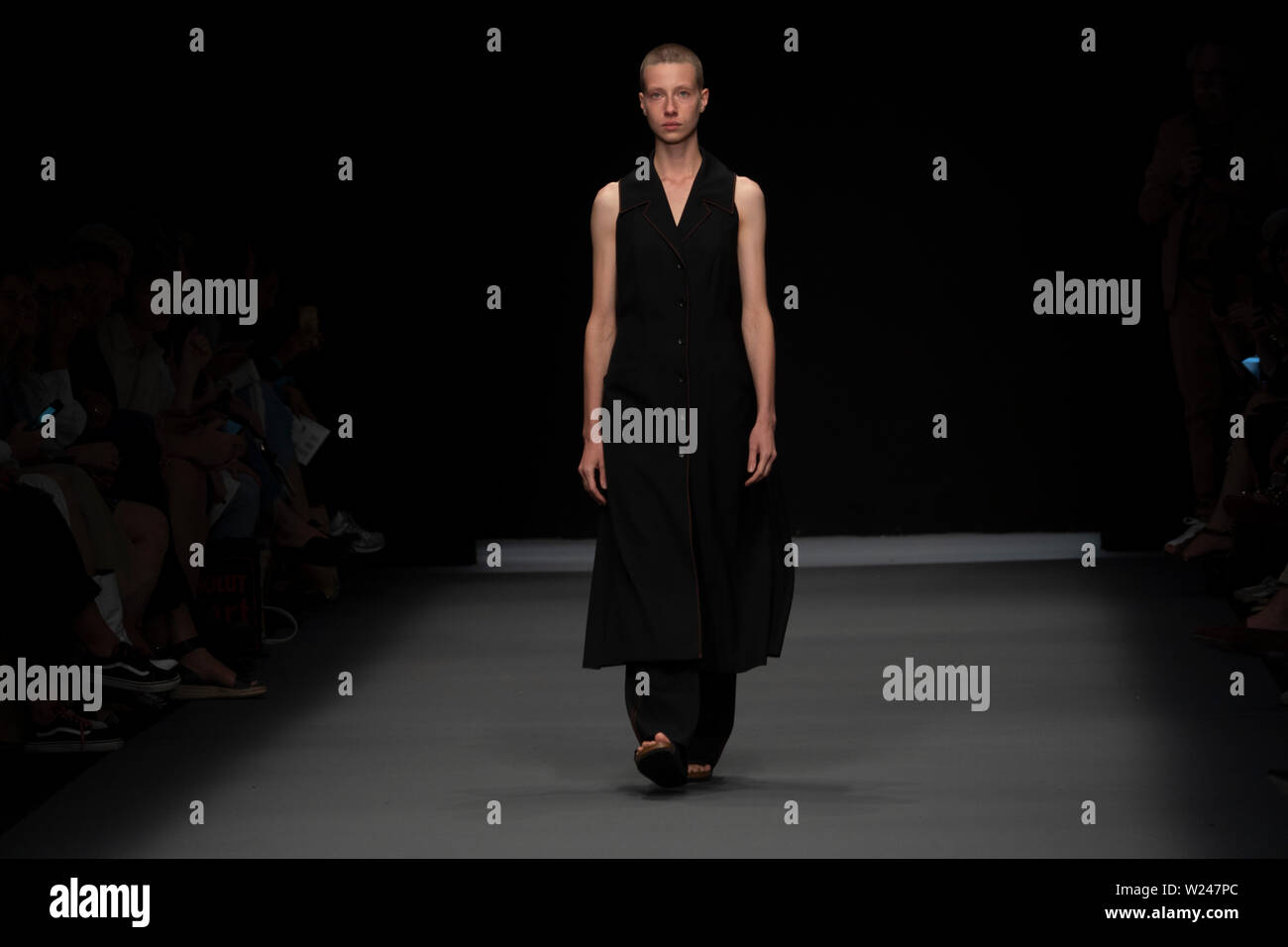 A model walk during Richert Beil show at mbfw Berlin, 02 July 2019 ...