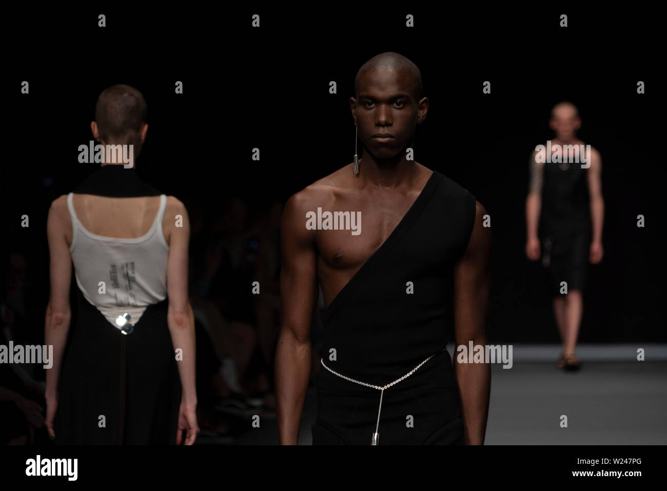 A model walk during Richert Beil show at mbfw Berlin, 02 July 2019 ...