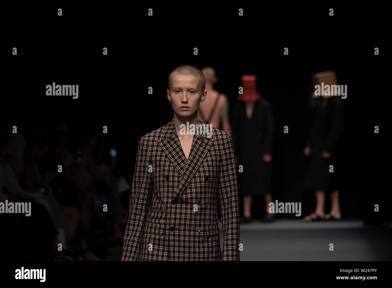 A model walk during Richert Beil show at mbfw Berlin, 02 July 2019 ...