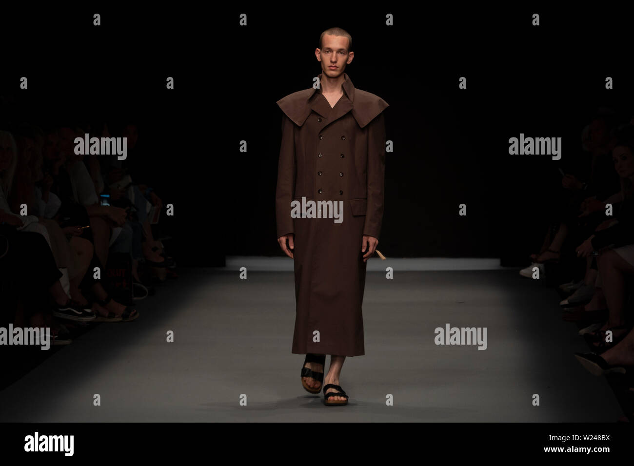 A model walk during Richert Beil show at mbfw Berlin, 02 July 2019 ...