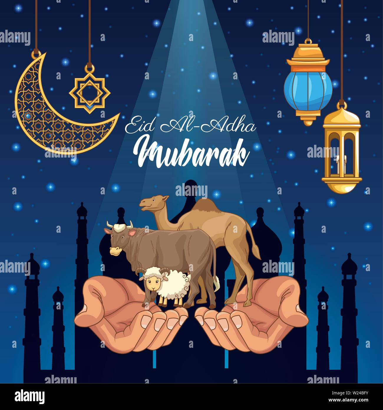 The Feast of Islamic Sacrifice Stock Vector Image Art Alamy The Feast of Islamic Sacrifice Stock Vector Image Art Alamy
