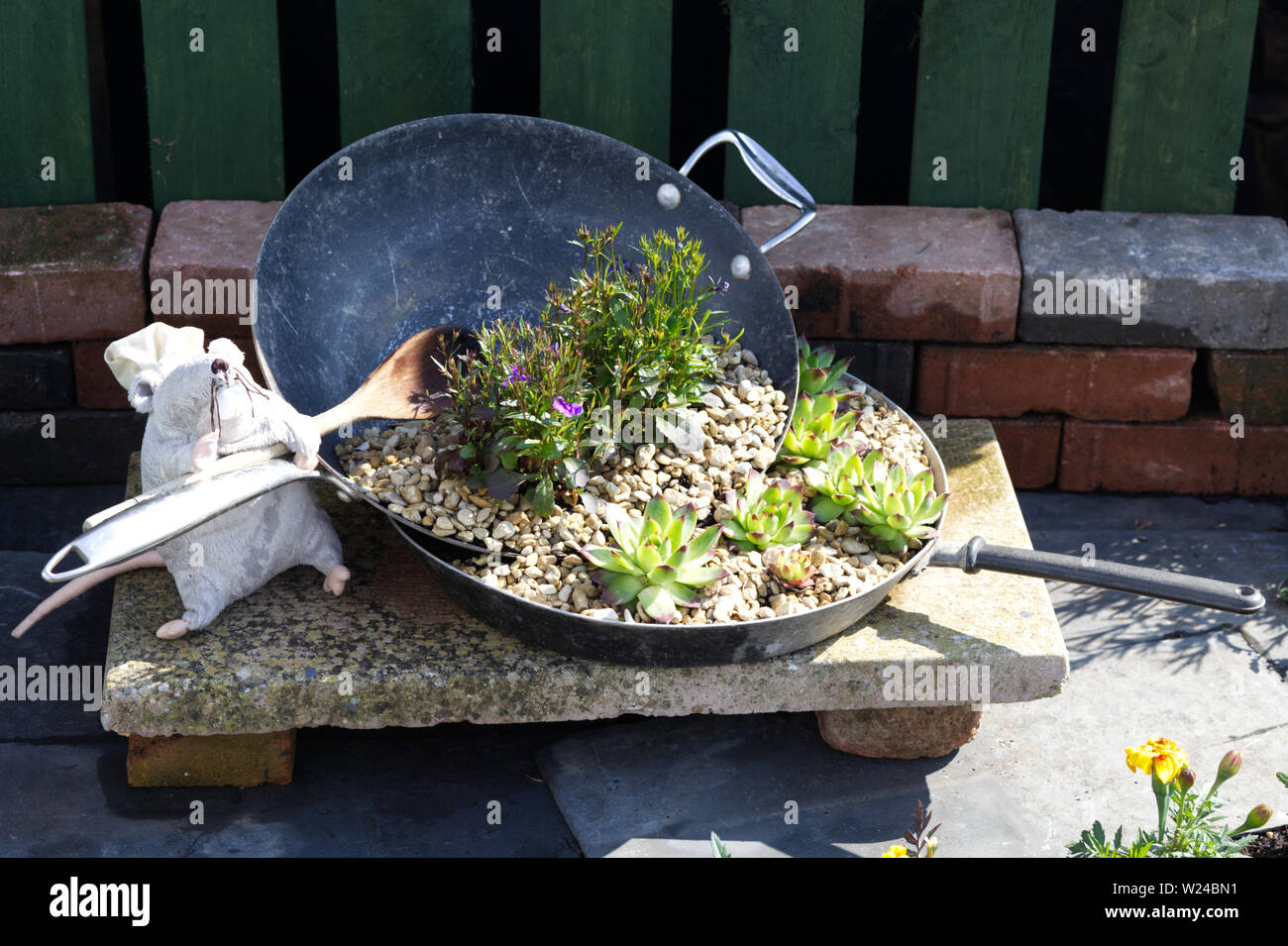 Recycling In The Garden Stock Photos & Recycling In The Garden Stock