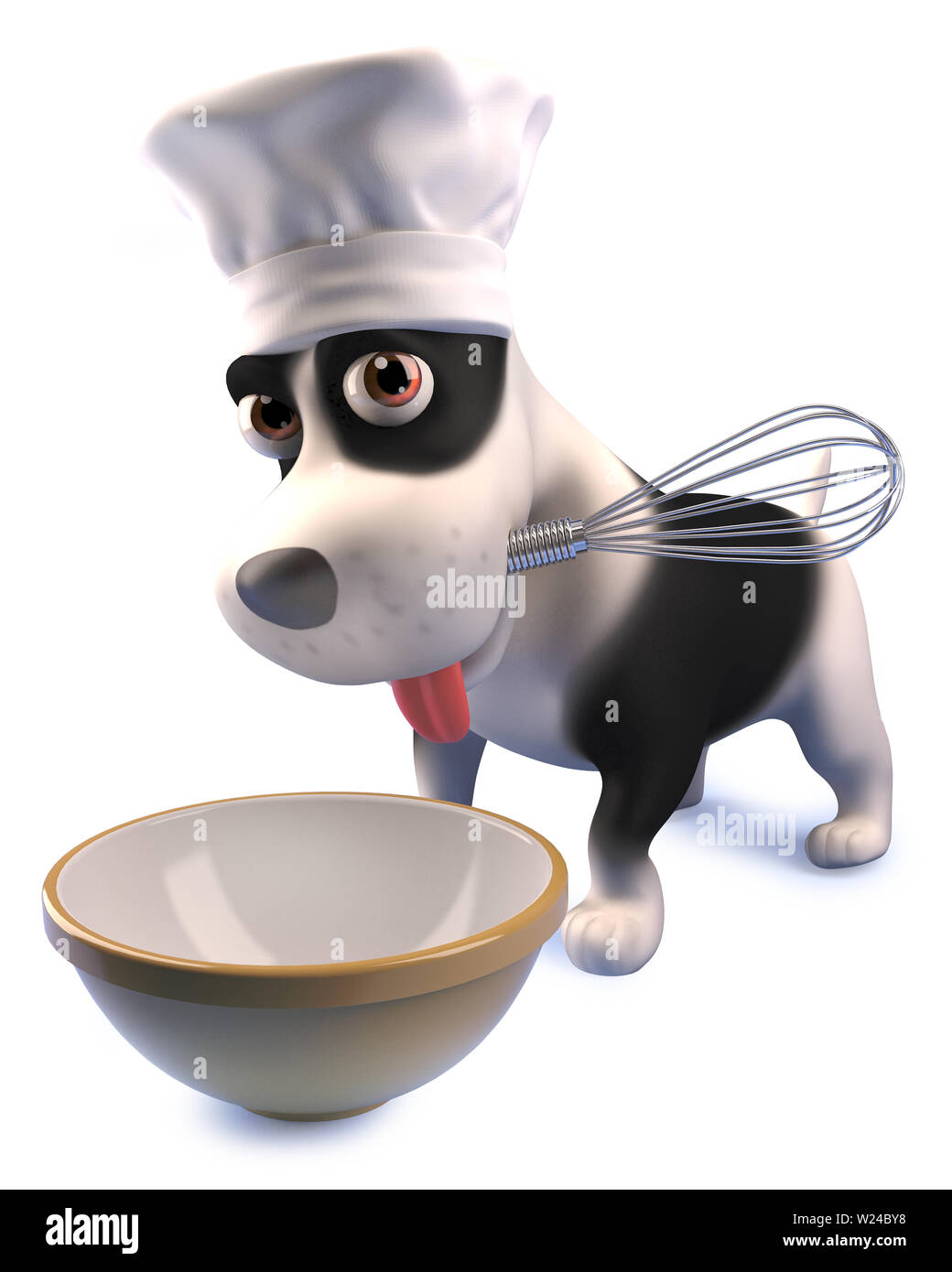 https://c8.alamy.com/comp/W24BY8/rendered-image-of-a-cartoon-puppy-dog-in-chefs-hat-making-a-cake-with-a-whisk-and-mixing-bowl-3d-illustration-W24BY8.jpg