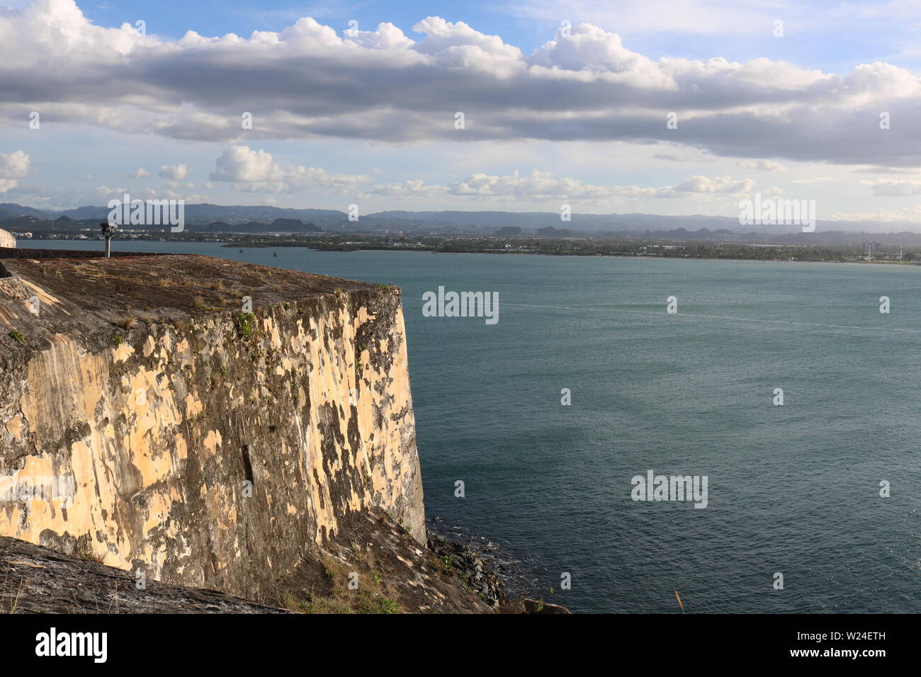Cliffs of Old San Juan, Puerto Rico Stock Photo