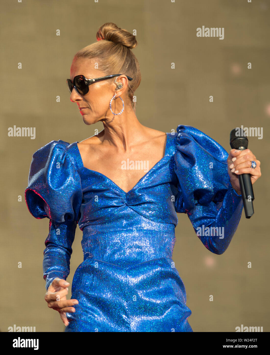 London England. 5th July 2019. Celine Dion performs at Barclaycard present British Summer Time at Hyde Park. Michael Tubi Alamy Live News Stock Photo Alamy