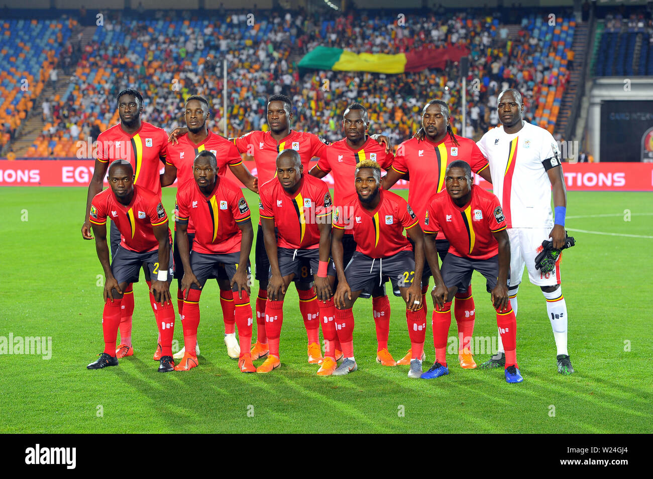 Cairo, Egypt. 5th July, 2019. Team of Uganda during the