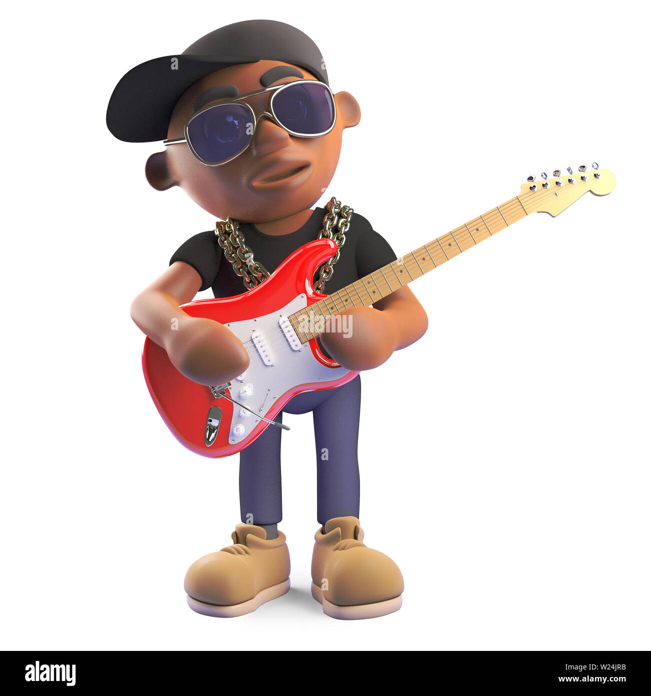 Estrela Da Música Do Jogador De Guitarra Do Homem 3d Ilustração Stock -  Ilustração de arte, figura: 18649554