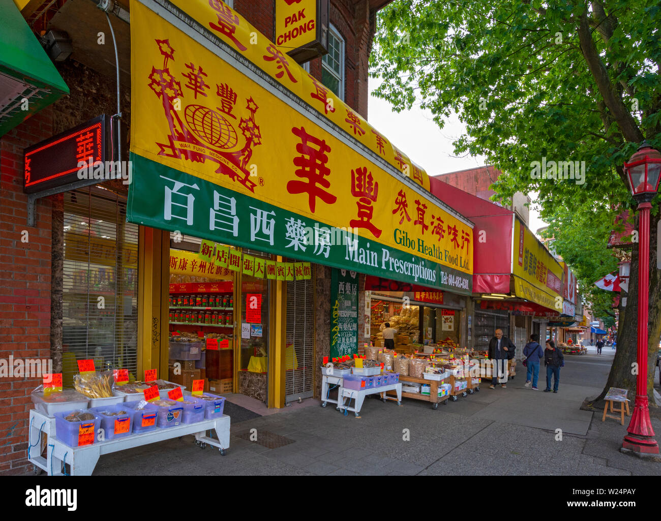 Canada, British Columbia, Vancouver, Chinatown, herb market Stock Photo