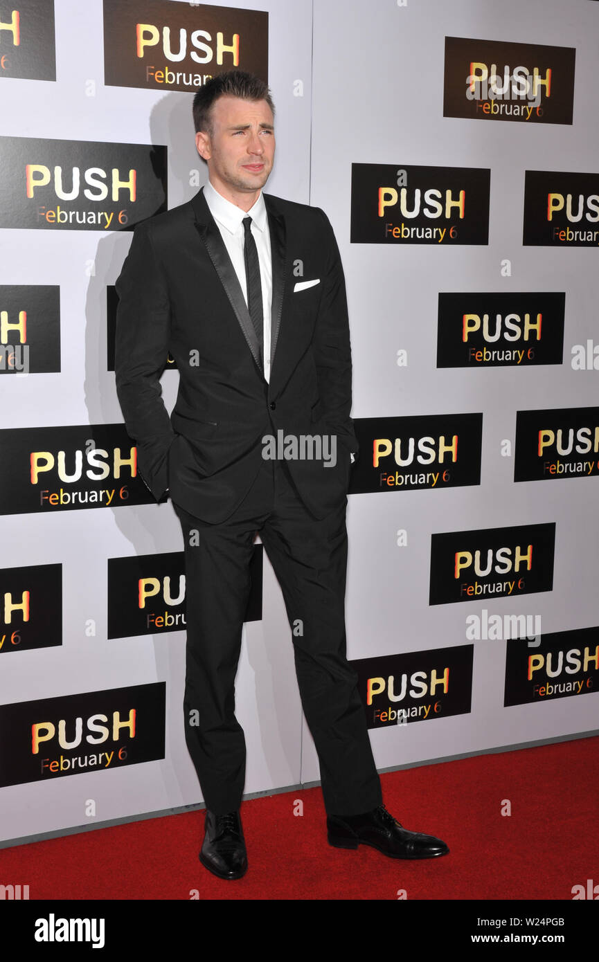 LOS ANGELES, CA. January 29, 2009: Chris Evans at the Los Angeles premiere of his new movie 'Push' at Mann Village Theatre, Westwood. © 2009 Paul Smith / Featureflash Stock Photo